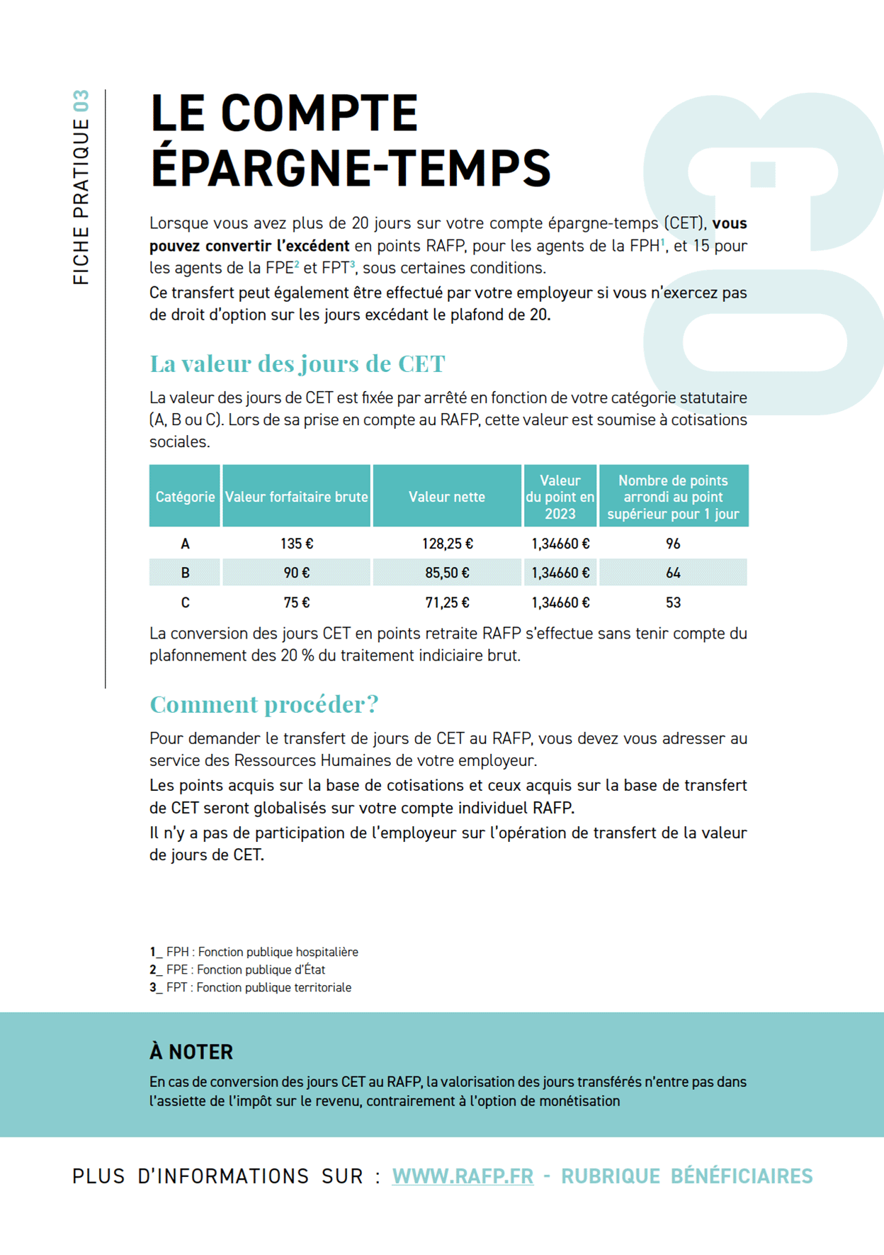 Convertir Vos Jours CET | RAFP